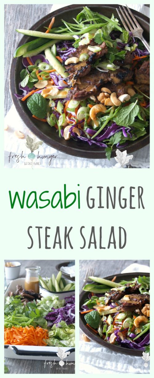 wasabi ginger steak salad