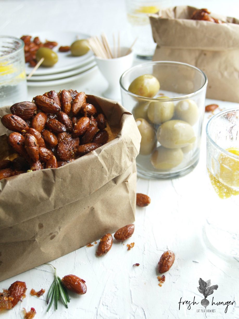 brown butter maple almonds