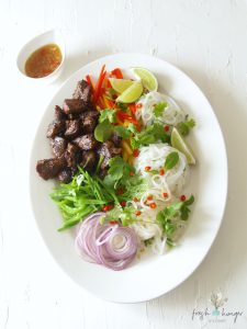 vietnamese sticky pork & noodle salad
