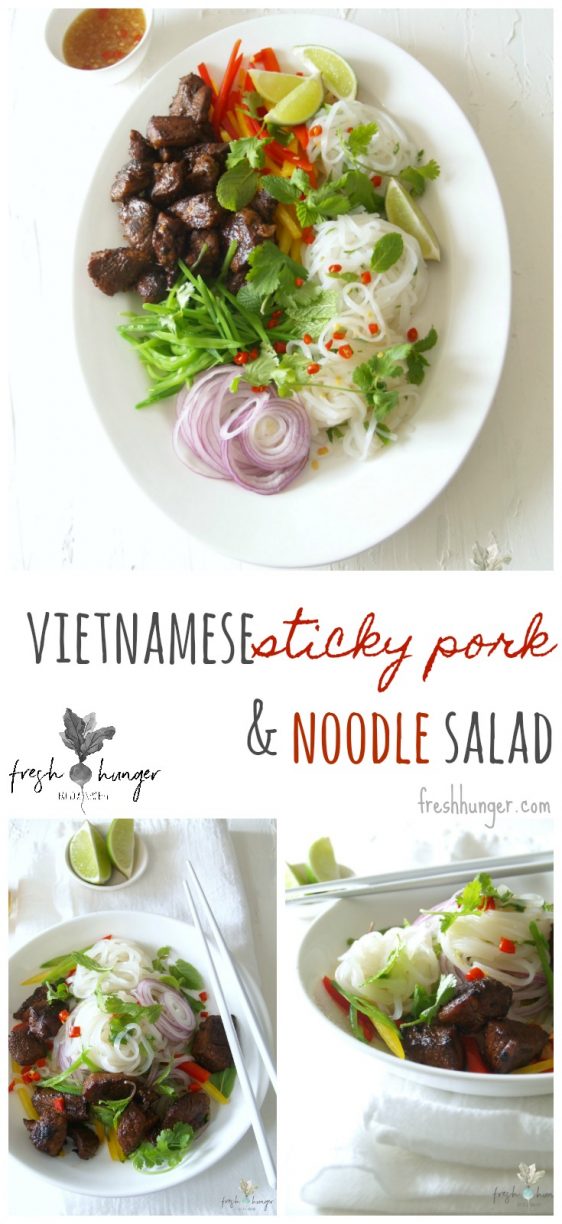 vietnamese sticky pork & noodle salad