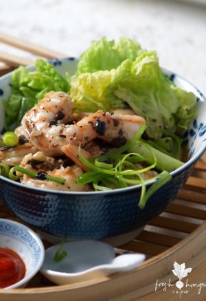 Cantonese black bean shrimp