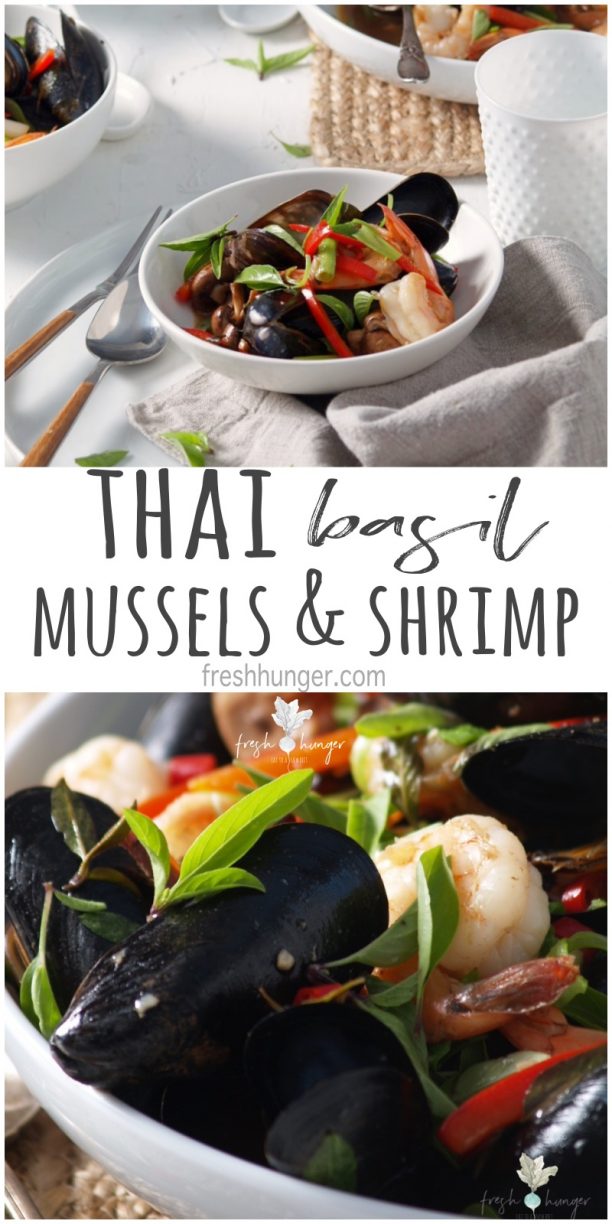thai basil mussel & shrimp stir-fry