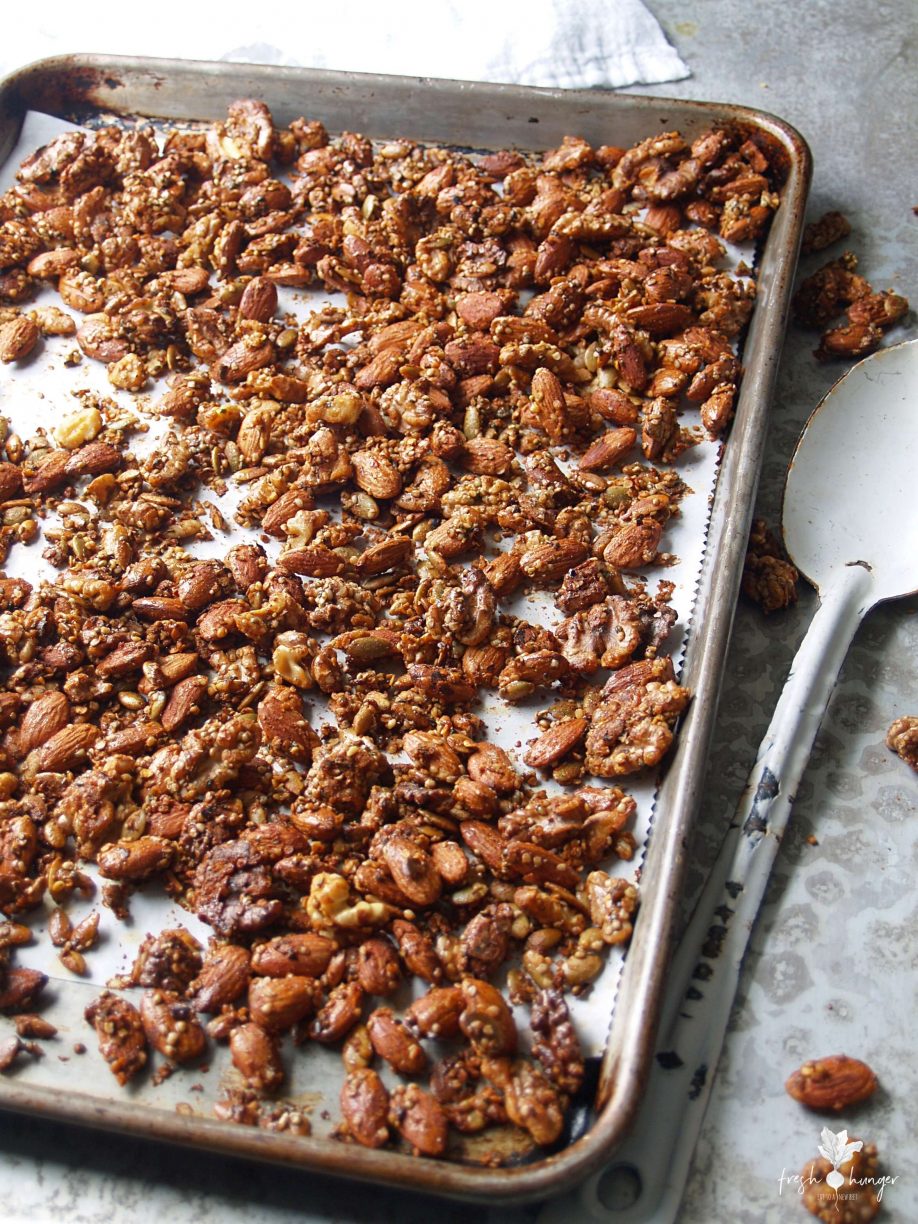 crunchy festive spiced nuts