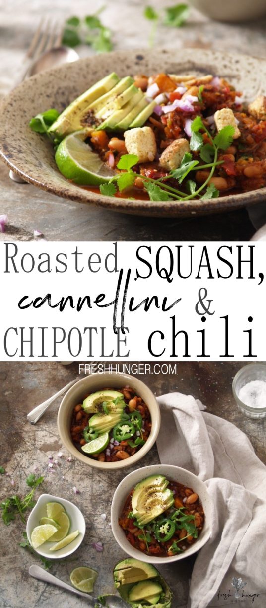 Roasted squash, cannellini & chipotle chili