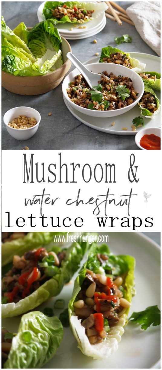 Mushroom Water Chestnut San Choy Bau (lettuce wraps)