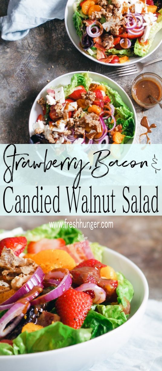 Strawberry, Bacon & Candied Walnut Salad