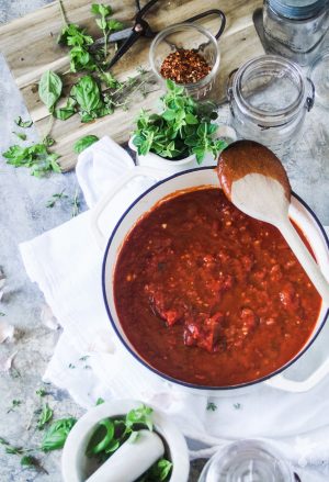 Rich & Chunky Pasta Sauce + 5 recipe uses for it that aren’t pasta