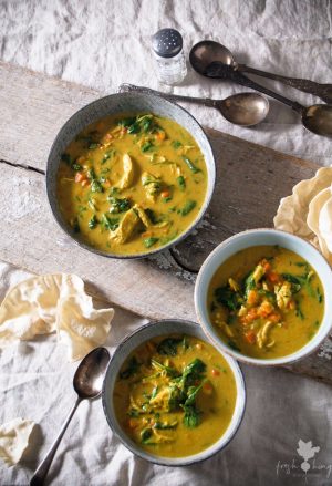 Golden Curry Chicken & Vegetable Soup