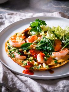 Asian-Inspired Shrimp Omelet