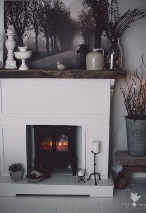 DIY Fireplace & Mantelpiece