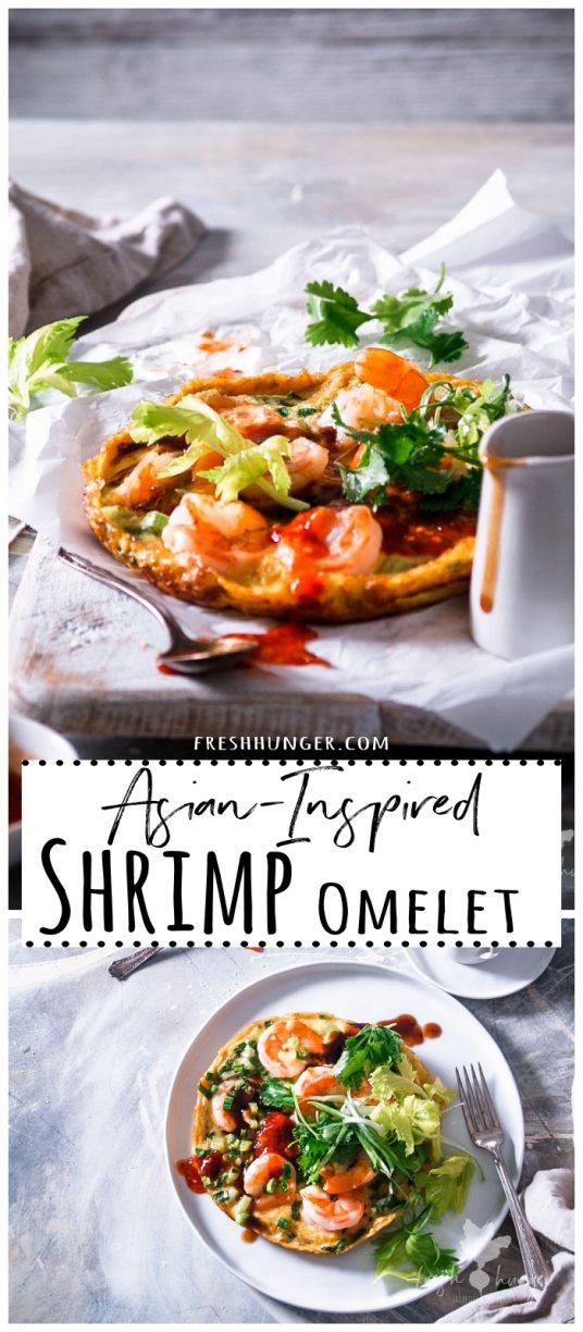 Asian Inspired Shrimp Omelet