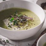 smoky cheese & asparagus soup