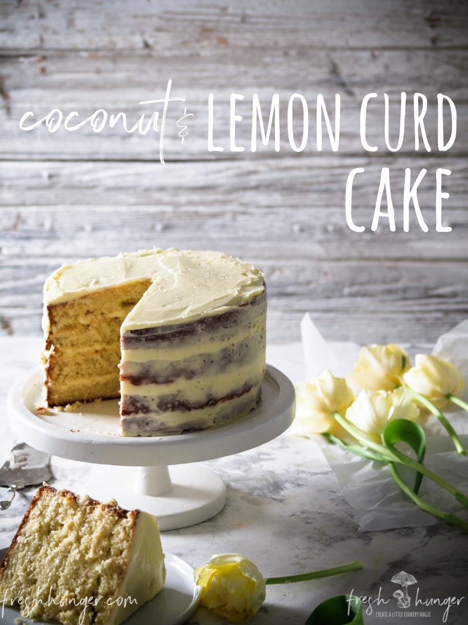 lemon curd coconut cake