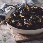 mussels in sherry basil cream