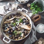 oven-baked mushroom risotto