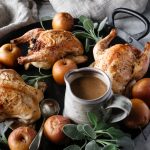 CORNISH HENS WITH APPLE STUFFING