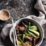 SLOW COOKED MISO BEEF WITH NOODLES